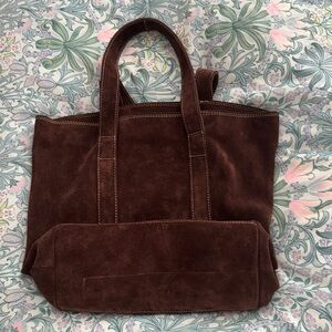Banana Republic Brown Suede Tote Bag